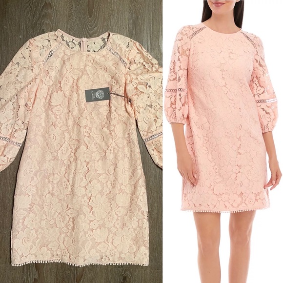 Vince Camuto Petite
Lace Shift Blush Pink  Dress Size 6 Petite 6P - Picture 8 of 15